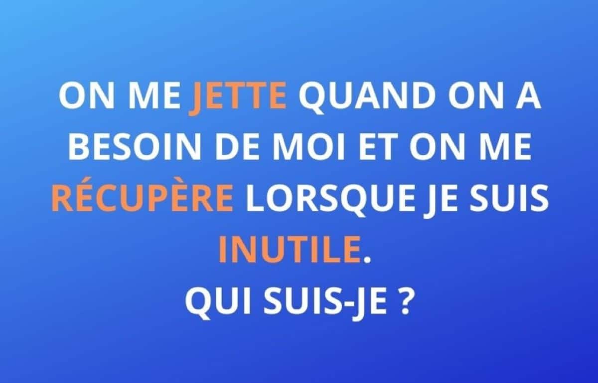 Enigme du jour Seules les personnes