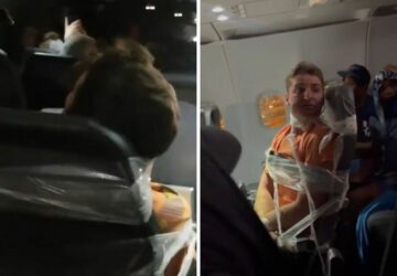 avion passager scotché