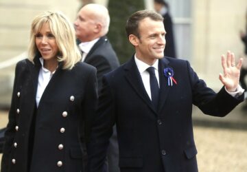 Emmanuel et Brigitte Macron amoureux