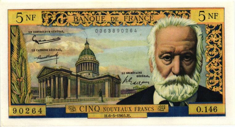5 francs victor hugo