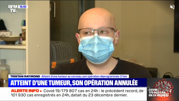 Tristan 21 ans son operation au cerveau reporte pour la 3me fois cause Covid video