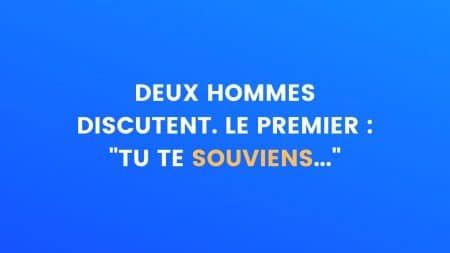 Deux hommes discutent