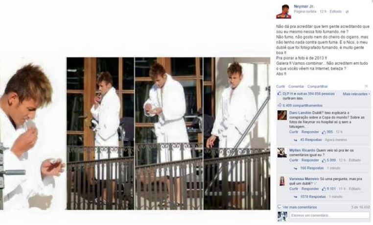 Sosie de Neymar, Nico, qui fume