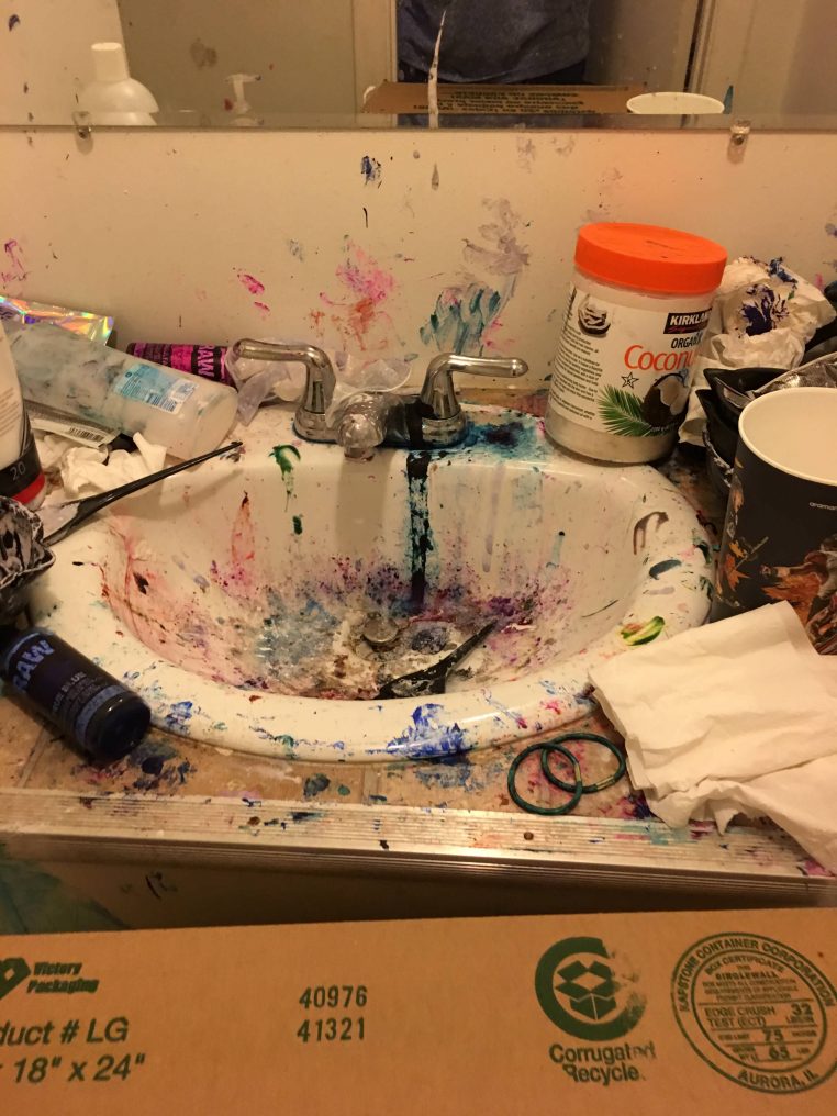 peinture couleurs évier