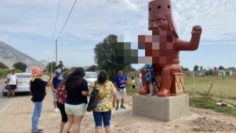 statue huaco fertilité pérou vandalisée