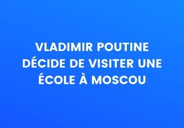 Poutine visite une école