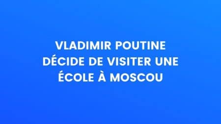 Poutine visite une école