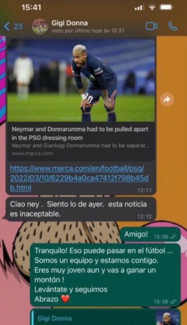 Donnarumma et Neymar