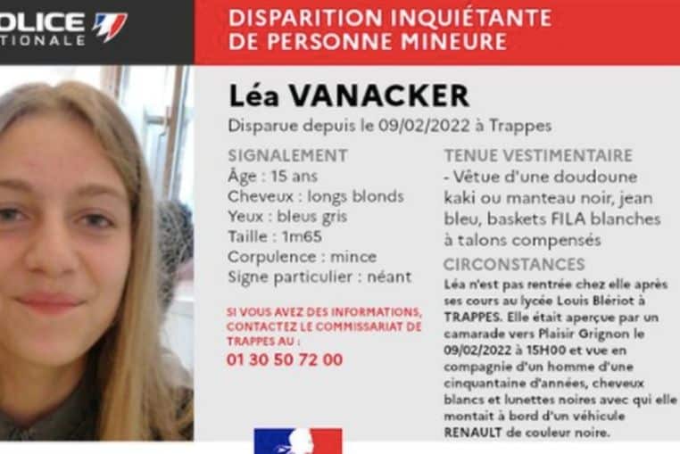 lea vanacker disparition lyceenne 15 ans yvelines