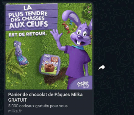 La société Milka offre-t-elle réellement un lot de chocolat pour Pâques ?