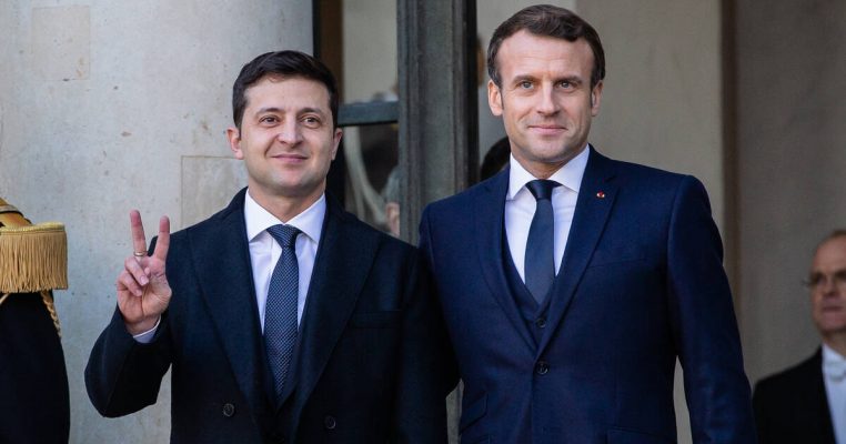 Volomydyr Zelensky et Macron ami de l'Ukraine
