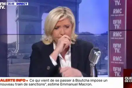 marine le pen s'etouffer bfmtv interview immigration
