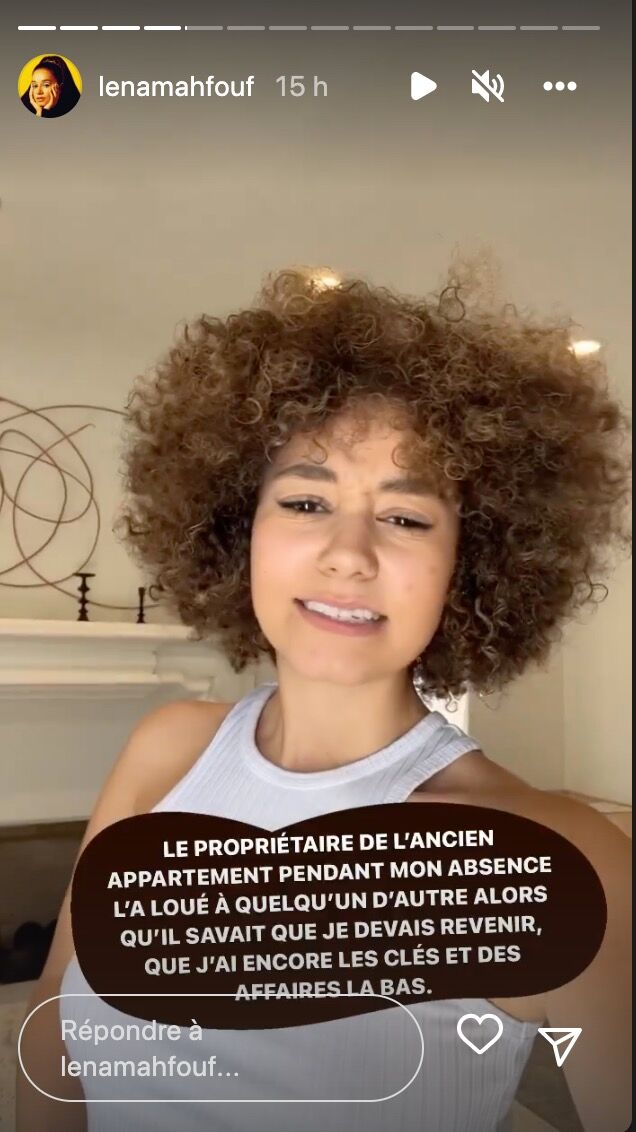 Léna Situations s'exprime en story Instagram