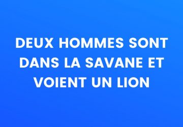 blague sur un lion