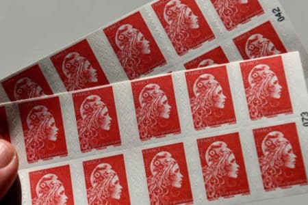 timbre rouge fin