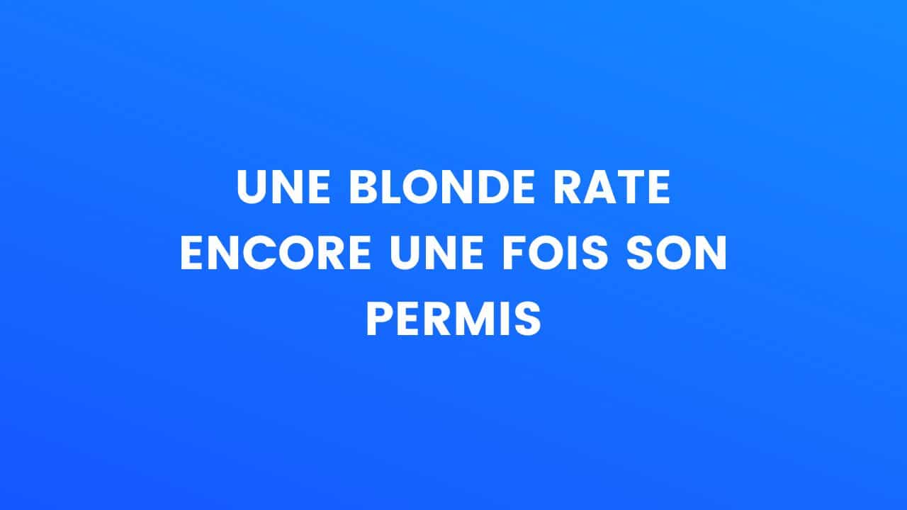 blonde permis