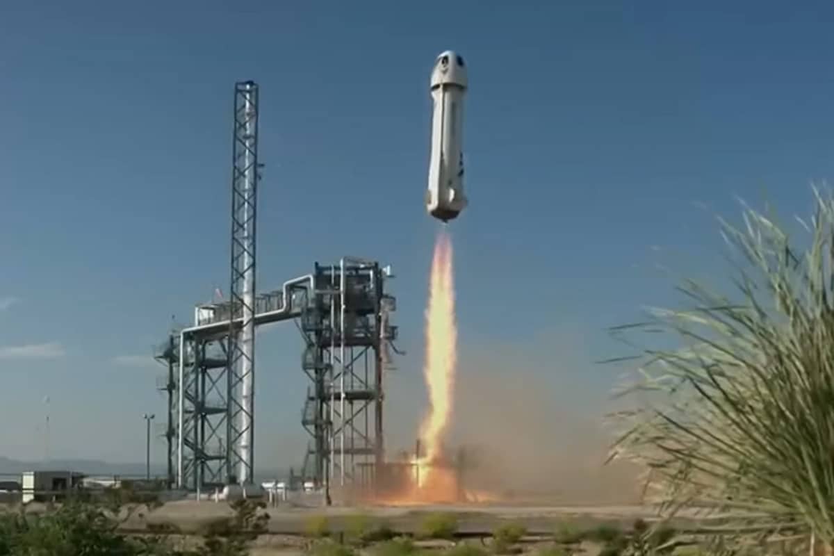 jeff bezos entreprise spatiale fusee crash video