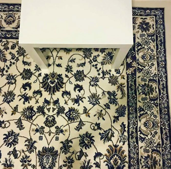 moquette et téléphone fleuri