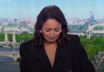france 2 JT presentatrice pleurs emotion