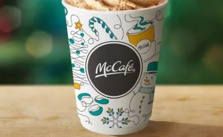 mcdonald's boissons chocolat chaud lait caramel noel