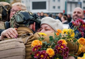 Retrouvailles des soldats ukrainiens
