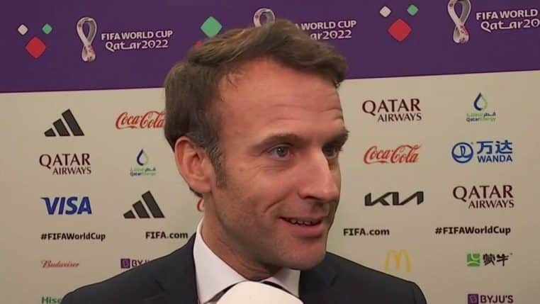 Emmanuel Macron au Qatar supporter les Bleus