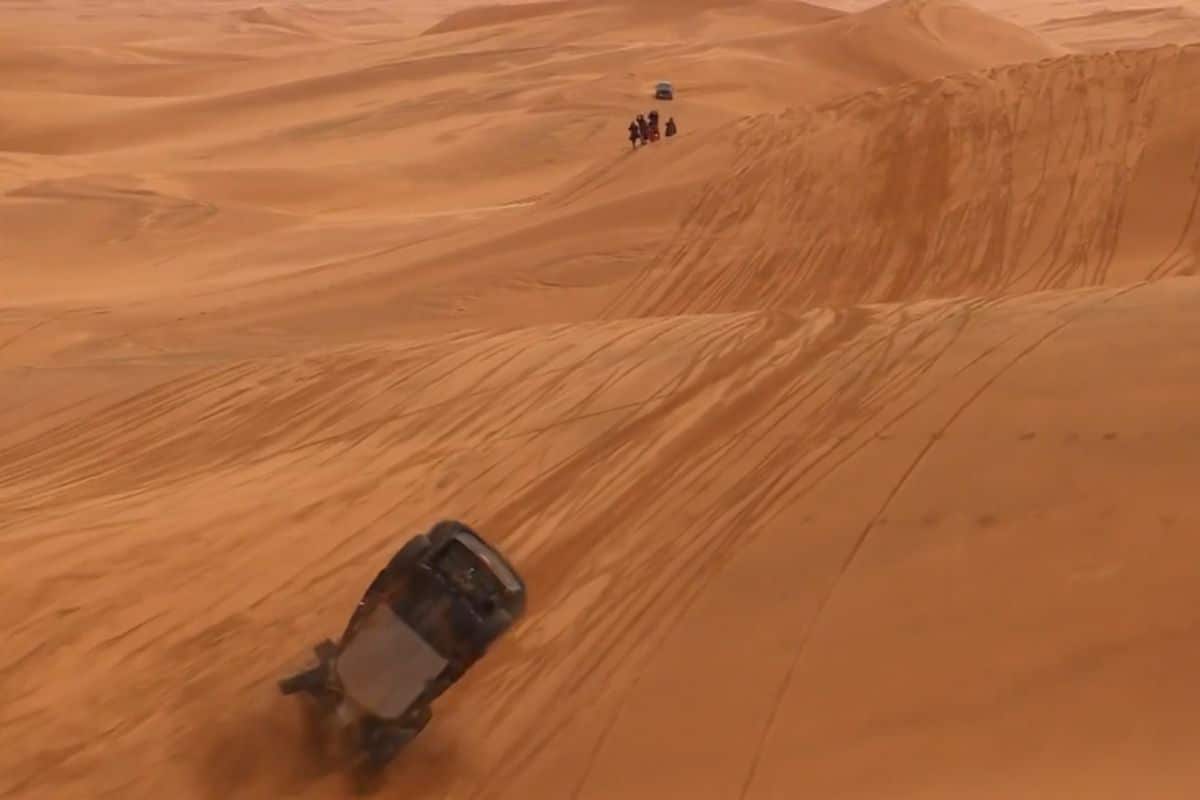 dakar pilote accident desert dunes