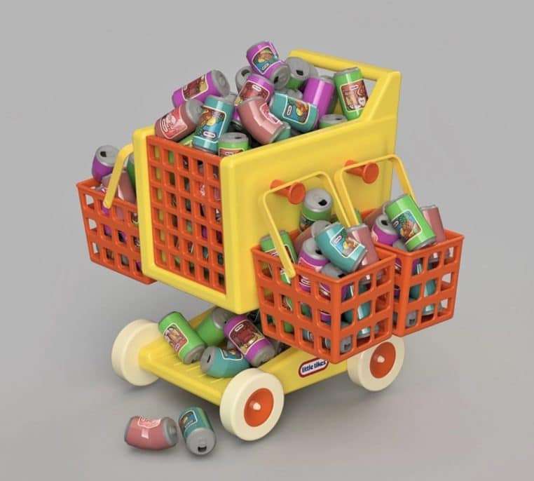 Jouets pour enfants censés représenter des thèmes de la vie d'adulte