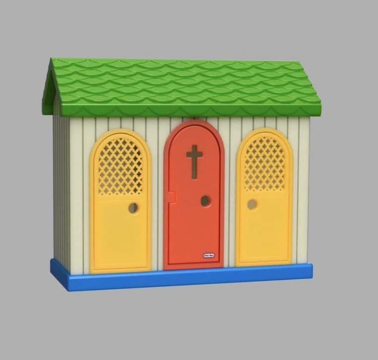 Jouets pour enfants censés représenter des thèmes de la vie d'adulte