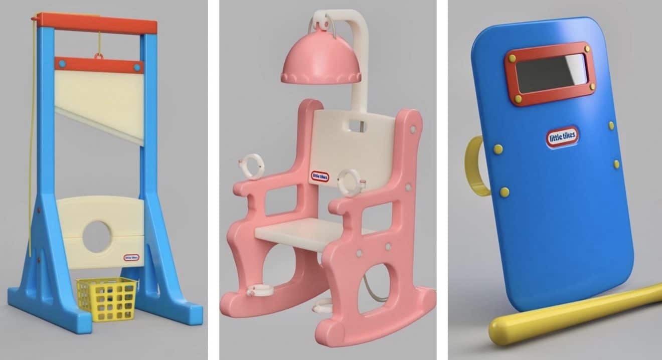 Guillotine, cendrier, prison : Voici 39 jouets pour enfants censés représenter des thèmes de la vie d'adulte