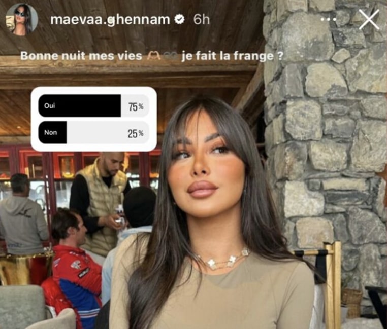 Maeva Ghennam instagram nouvelle tête