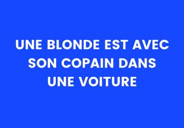 blague blonde voiture