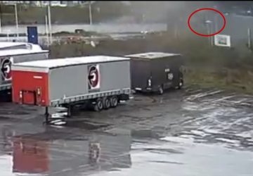 footballeur accident de voiture gymnase vidéo