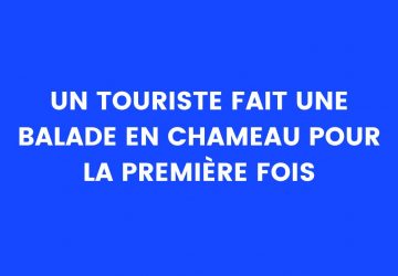 Blague du jour : un touriste fait une balade en chameau pour la première fois