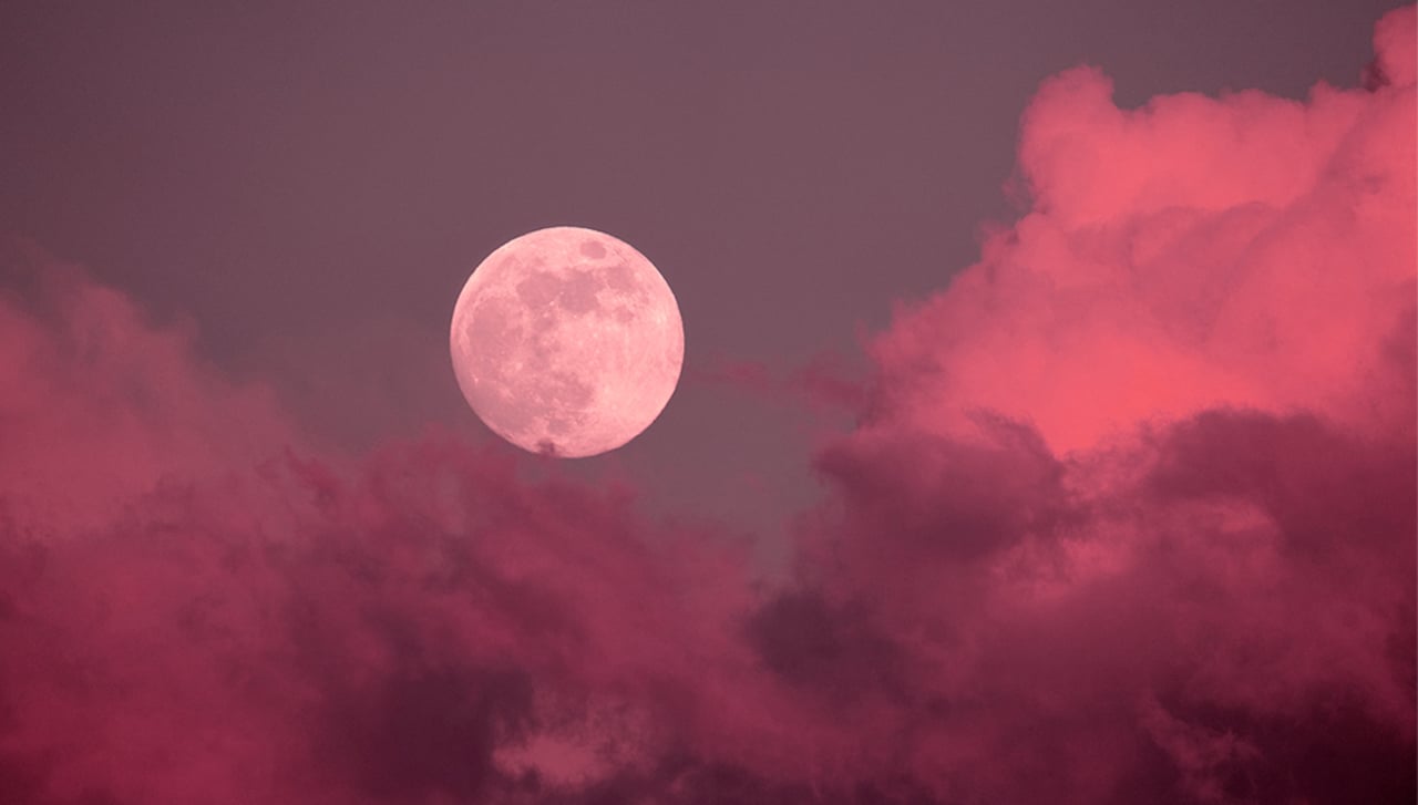 pleine lune rose