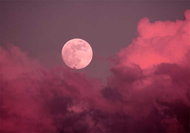 pleine lune rose