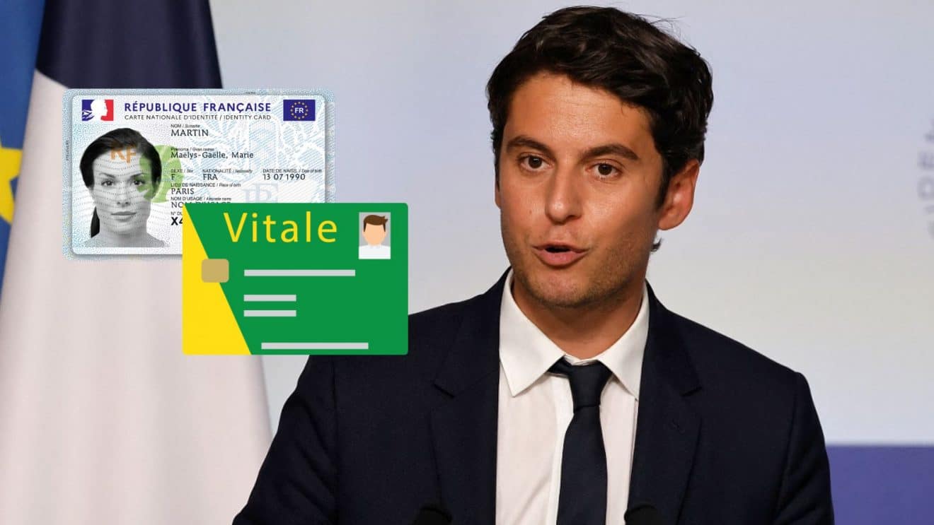 fraude sociale carte vitale carte d'identité france politique argent santé Gabriel attal