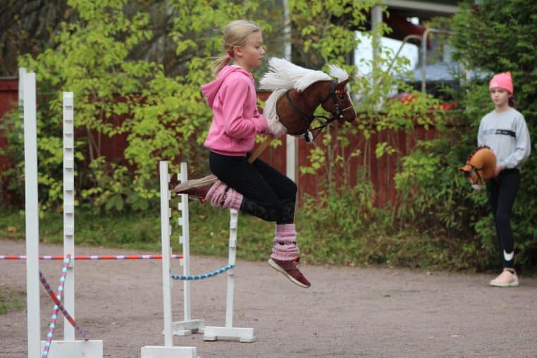 insolite hobby horsing cheval equitation