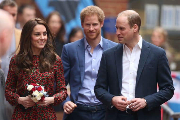 Le prince Harry, William et Kate
