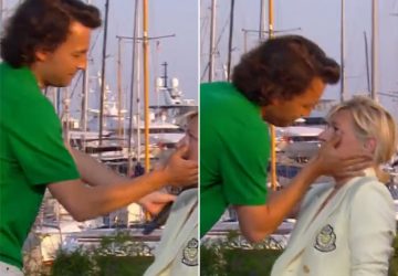 Bertrand Chameroy embrasse Anne-Elisabeth Lemoine