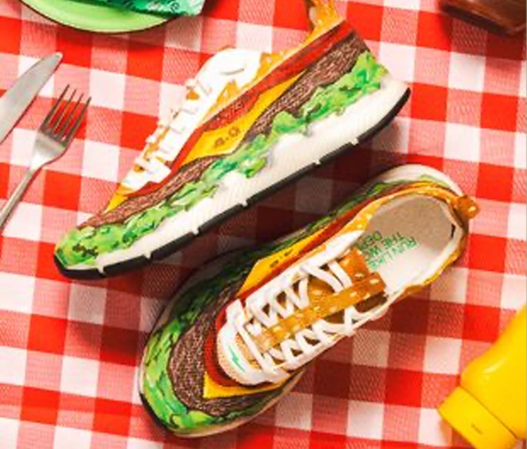 chaussures burger sandwich insolite