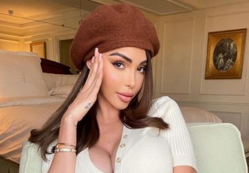 nabilla cannes tenues maxi decolte