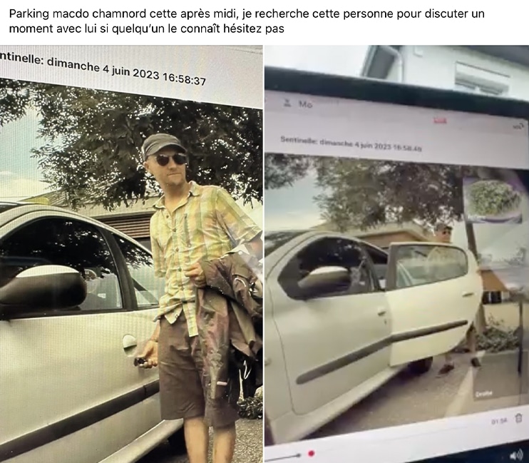 Tesla voiture rayures vidéo