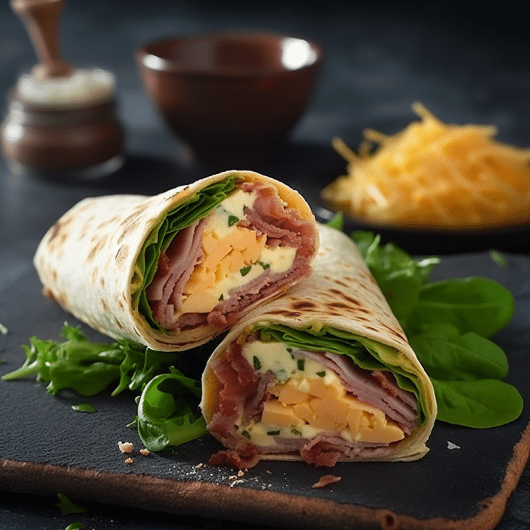 Wrap au Bœuf et Fromage Cheddar