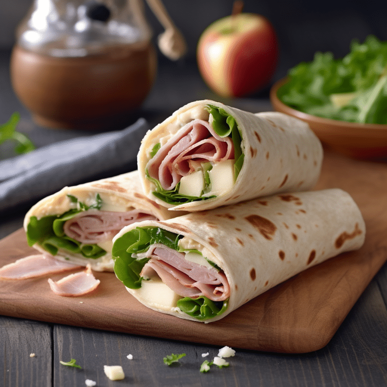 Wrap de Jambon, Brie et Pomme