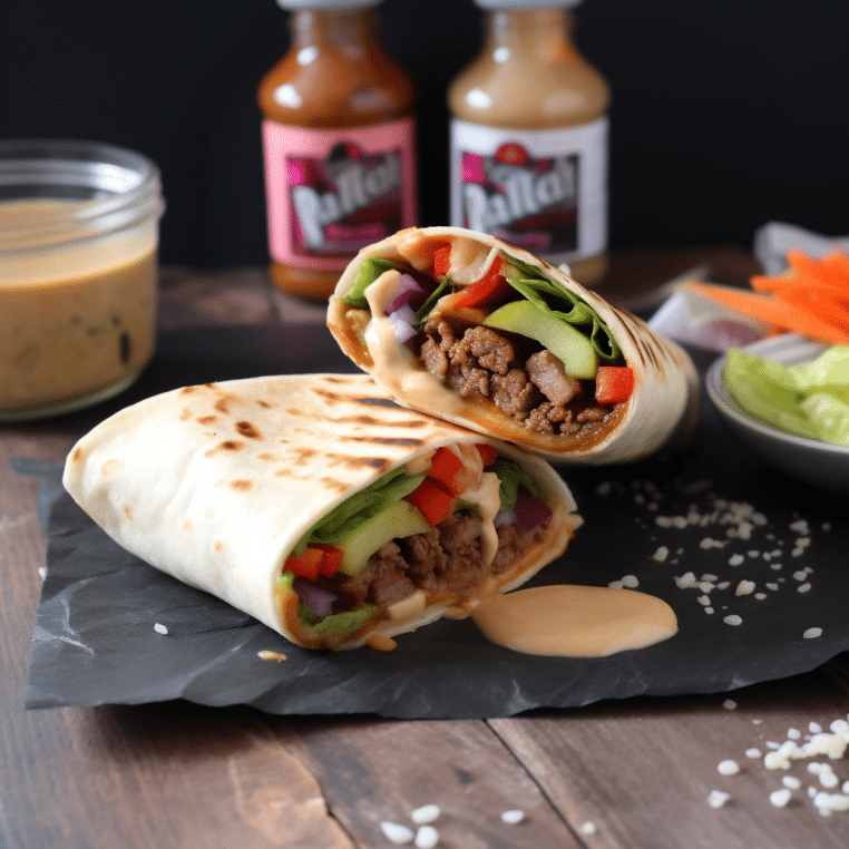 Wrap au Steak et Poivrons