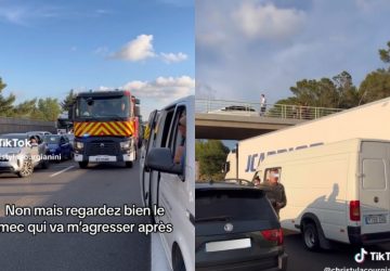 autoroute camion feu agression