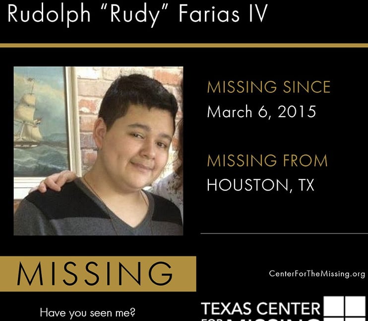 Rudy Farias disparu disparition actu adolescent