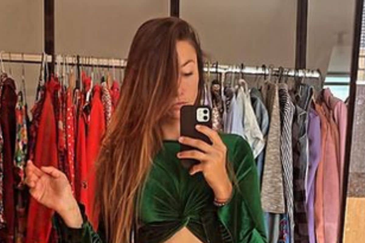delphine wespiser instagram robe jupe verte