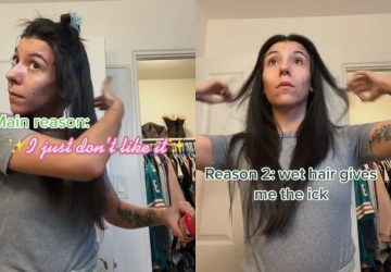 femme se douche une fois par semaine